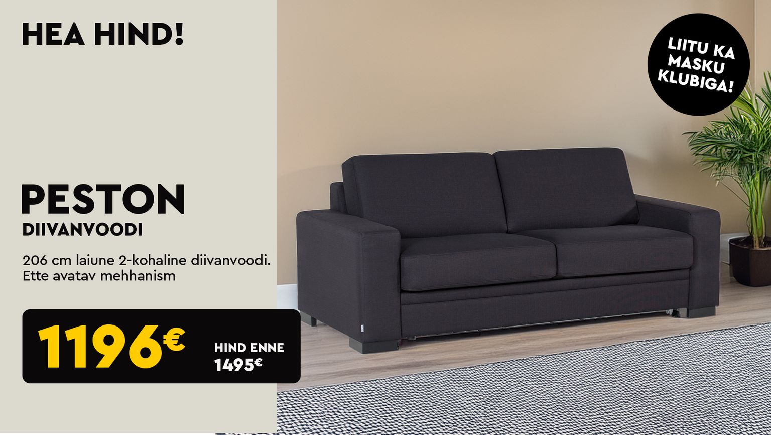 Peston diivanvoodi 1196€ (hind enne 1495€)