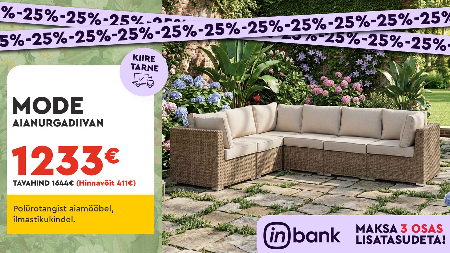 mode aianurgadiivan, kiire tarne, -25% kampaania 1644 € -> 1233 €