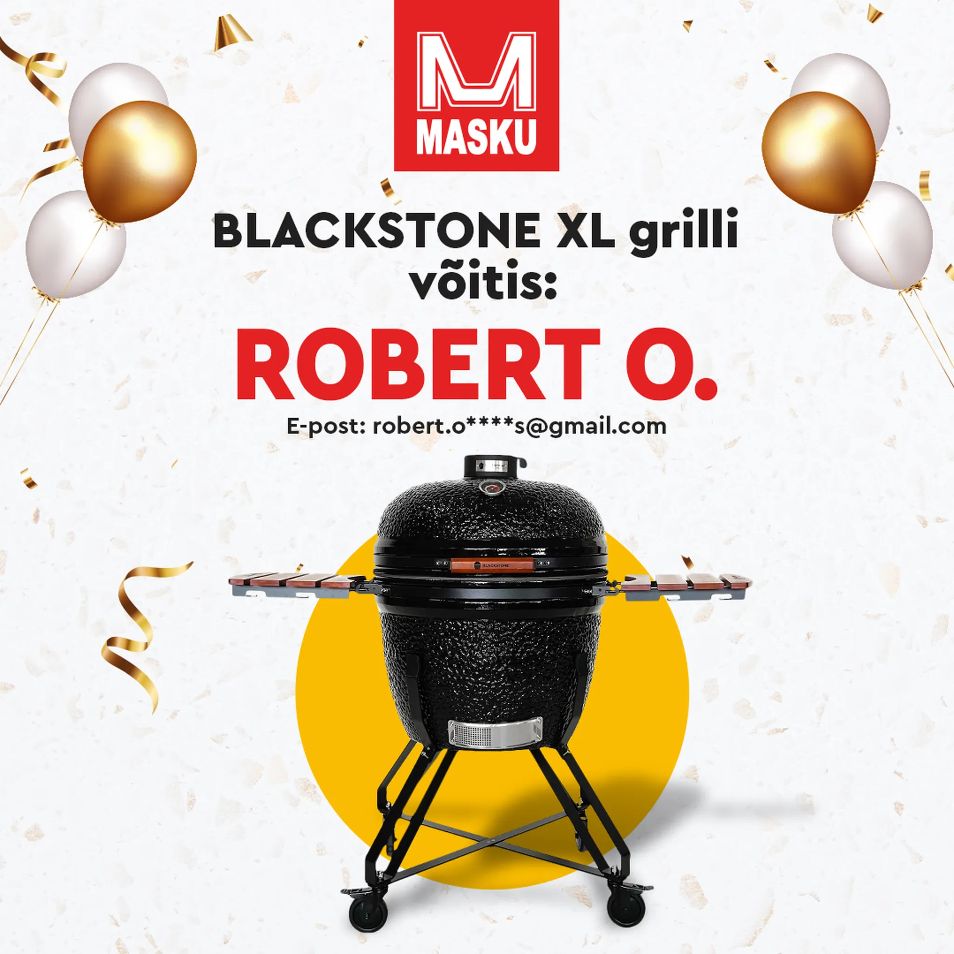 Blackstone grilli võitis Roberto O