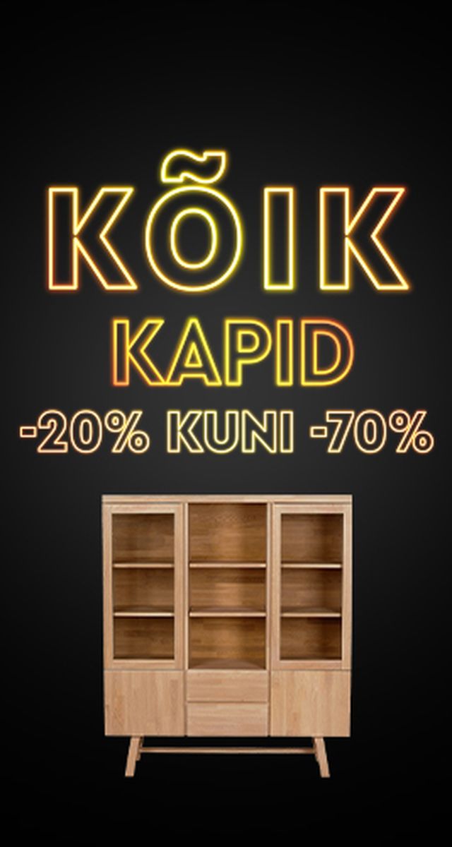 kõik kapid üldbanner -20% kuni -70% kampaania periood 21.11–30.11.25