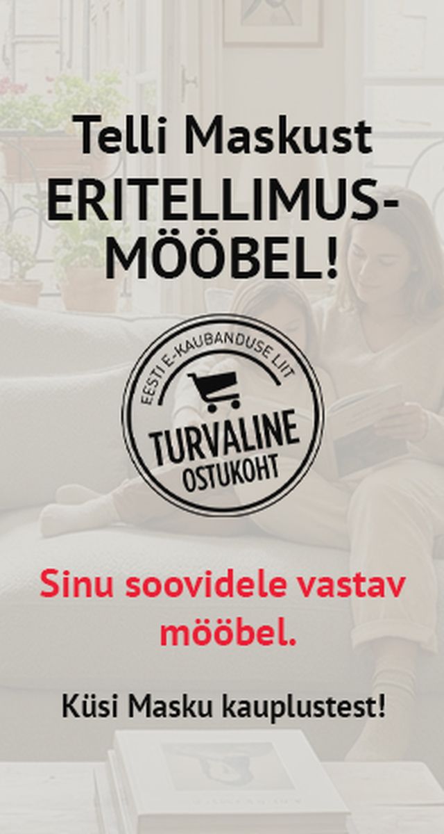 eritelimusmööbli bänner „Kas teadsid, et Maskus valmistame mööblit ka eritelimusel?”
