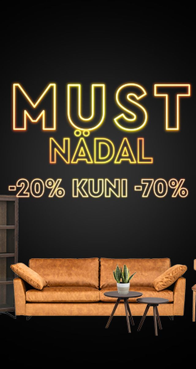 must nädal üldbanner -20% kuni -70% kampaania periood 21.11–30.11.25