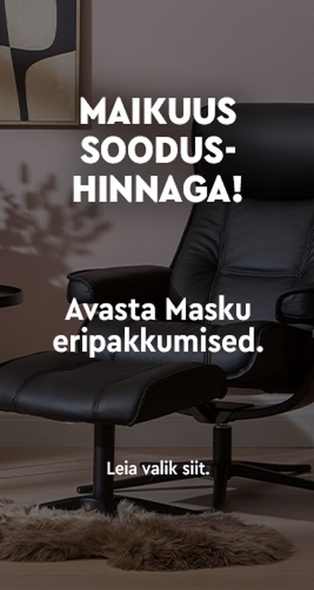 masku eripakkumised kampaaniabänner tugitool nahk must maikuus soodushinnaga