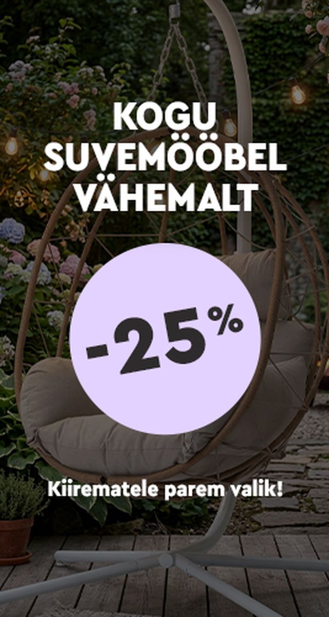 suvemööbli kampaaniabänner -25% sooduskampaania kiirematele parem valik