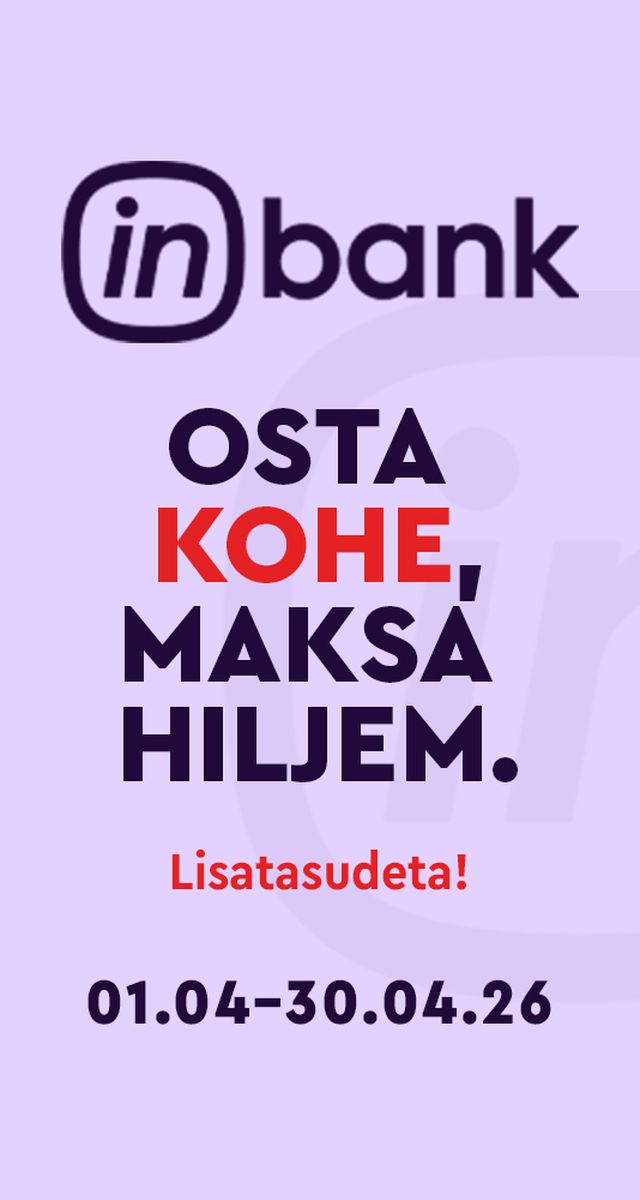 Inbanki järelmaksukampaania 01.04–30.04.26 – osta kohe, maksa hiljem lisatasudeta.