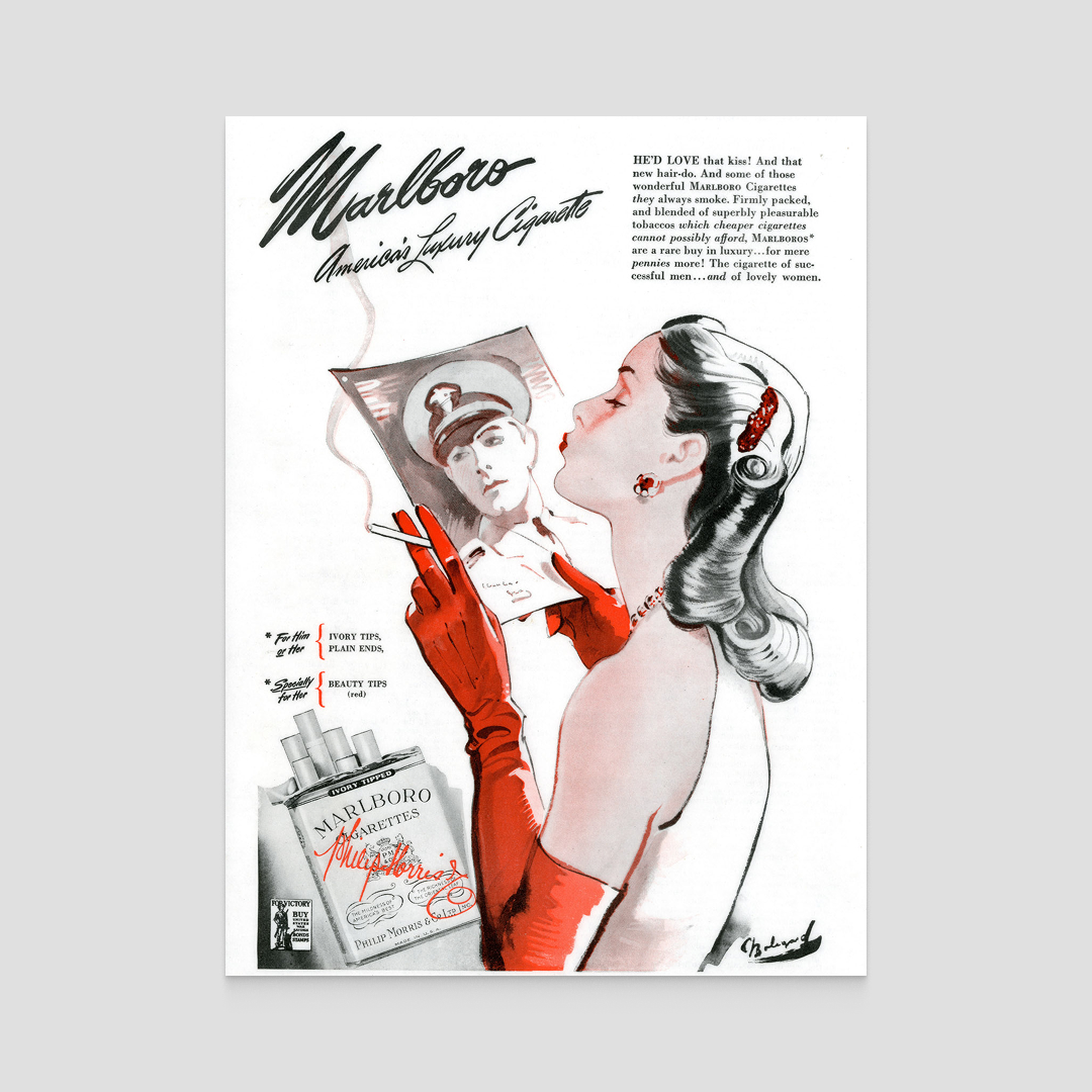 Marlboro's, available with ivory tips or beauty tips