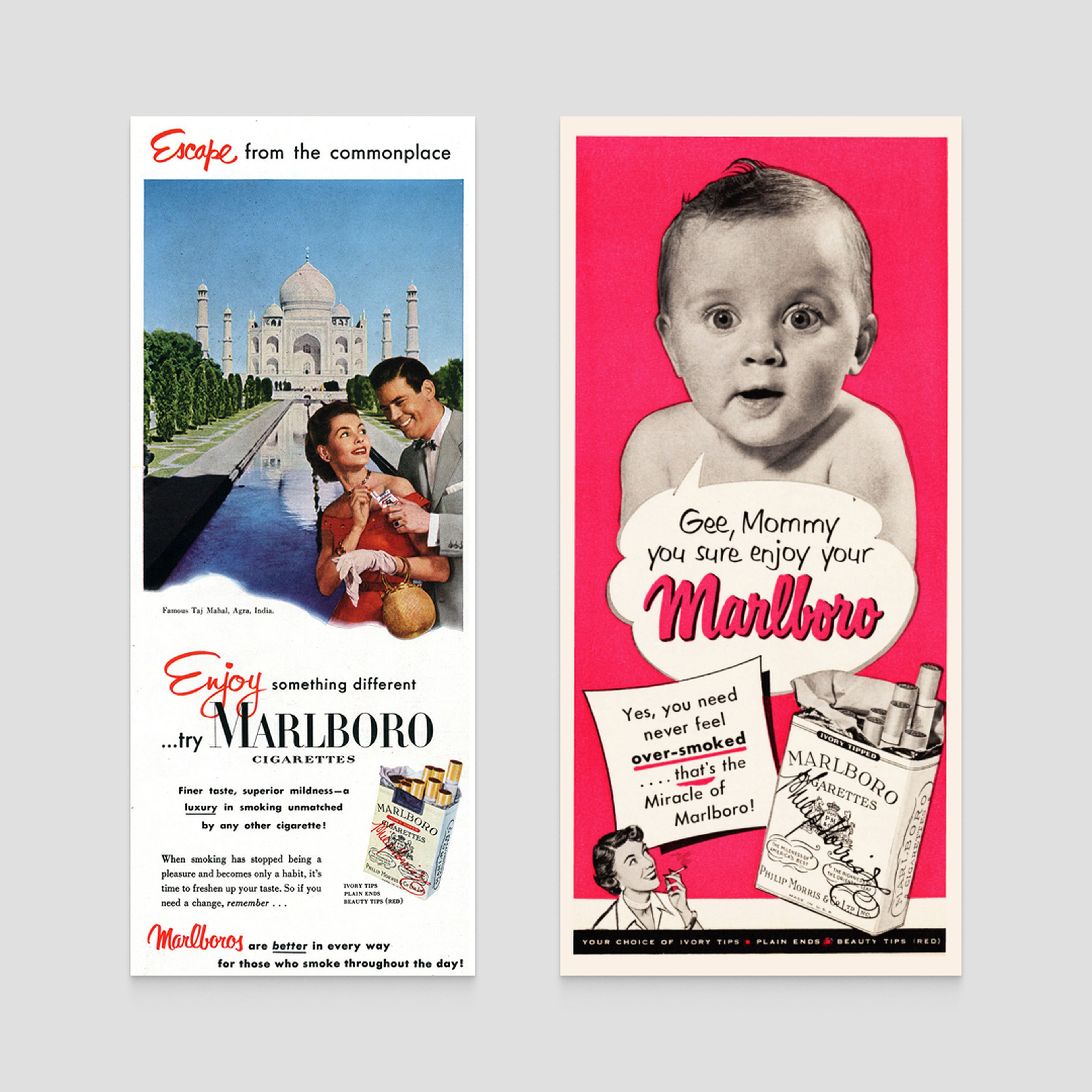 Two (failed) Marlboro campaigns of the early 1950s