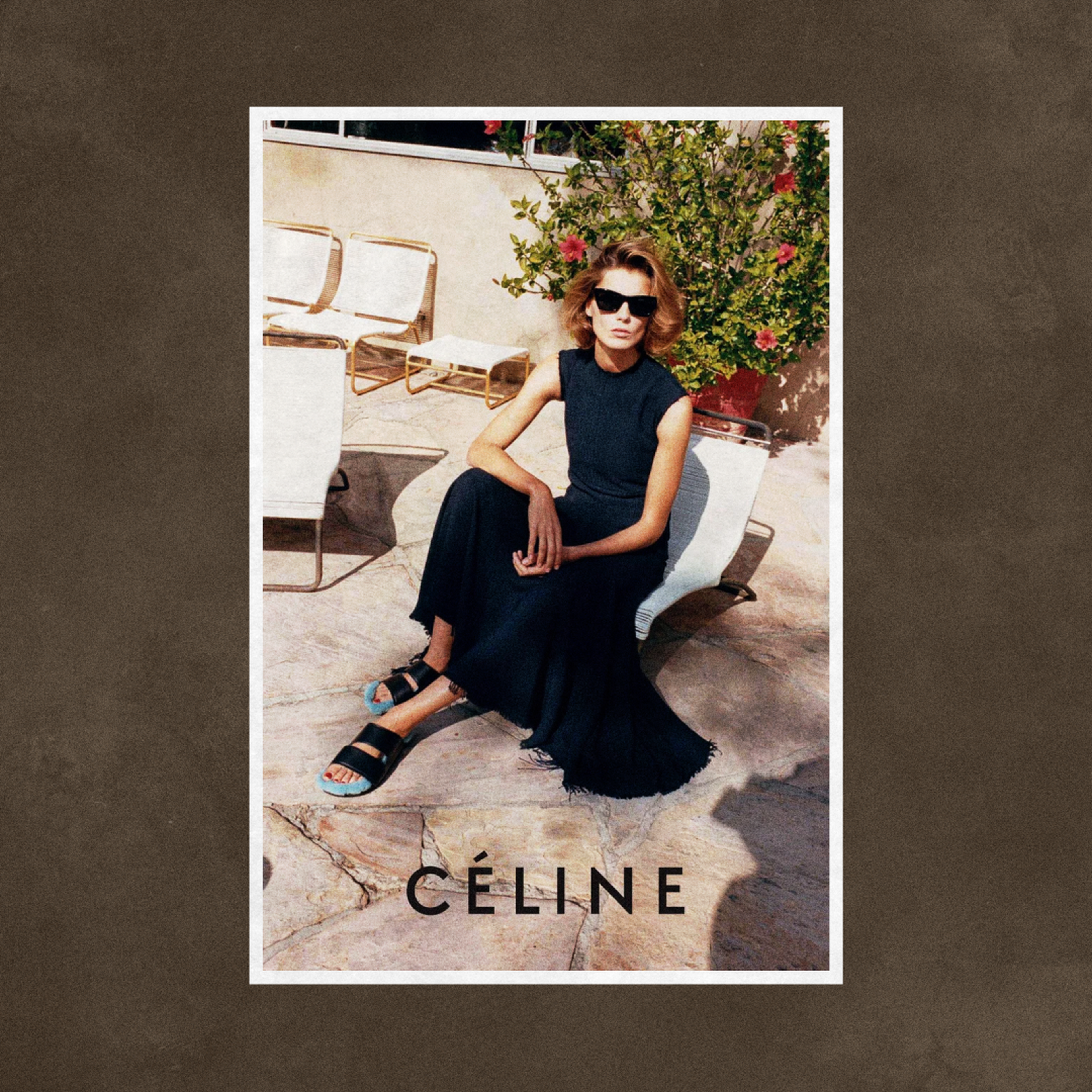 Céline's pale-blue fur-lined sandal from 2012, designed by Phoebe Philo