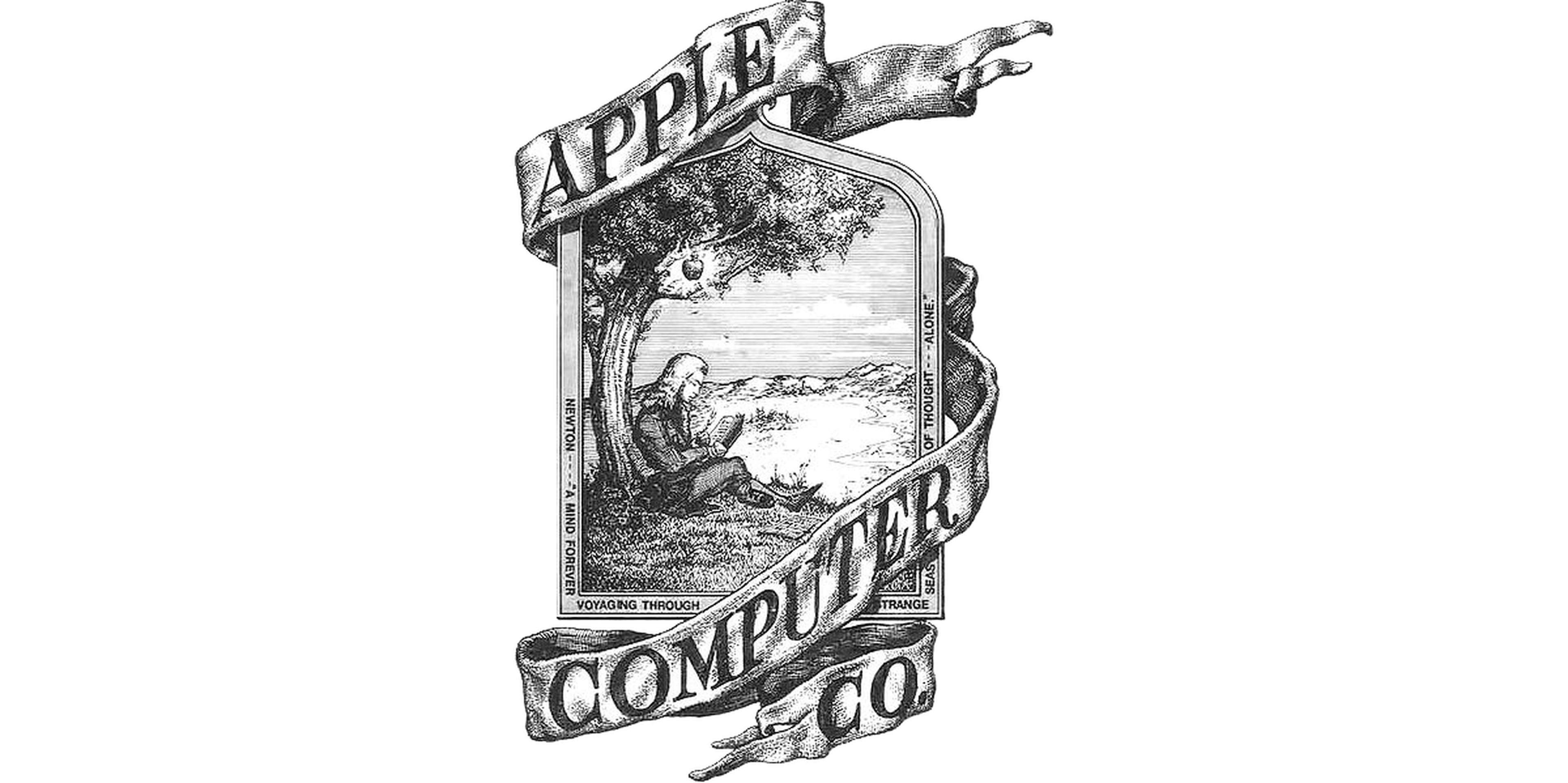 The very first logo of Apple, then Apple Computer Co.