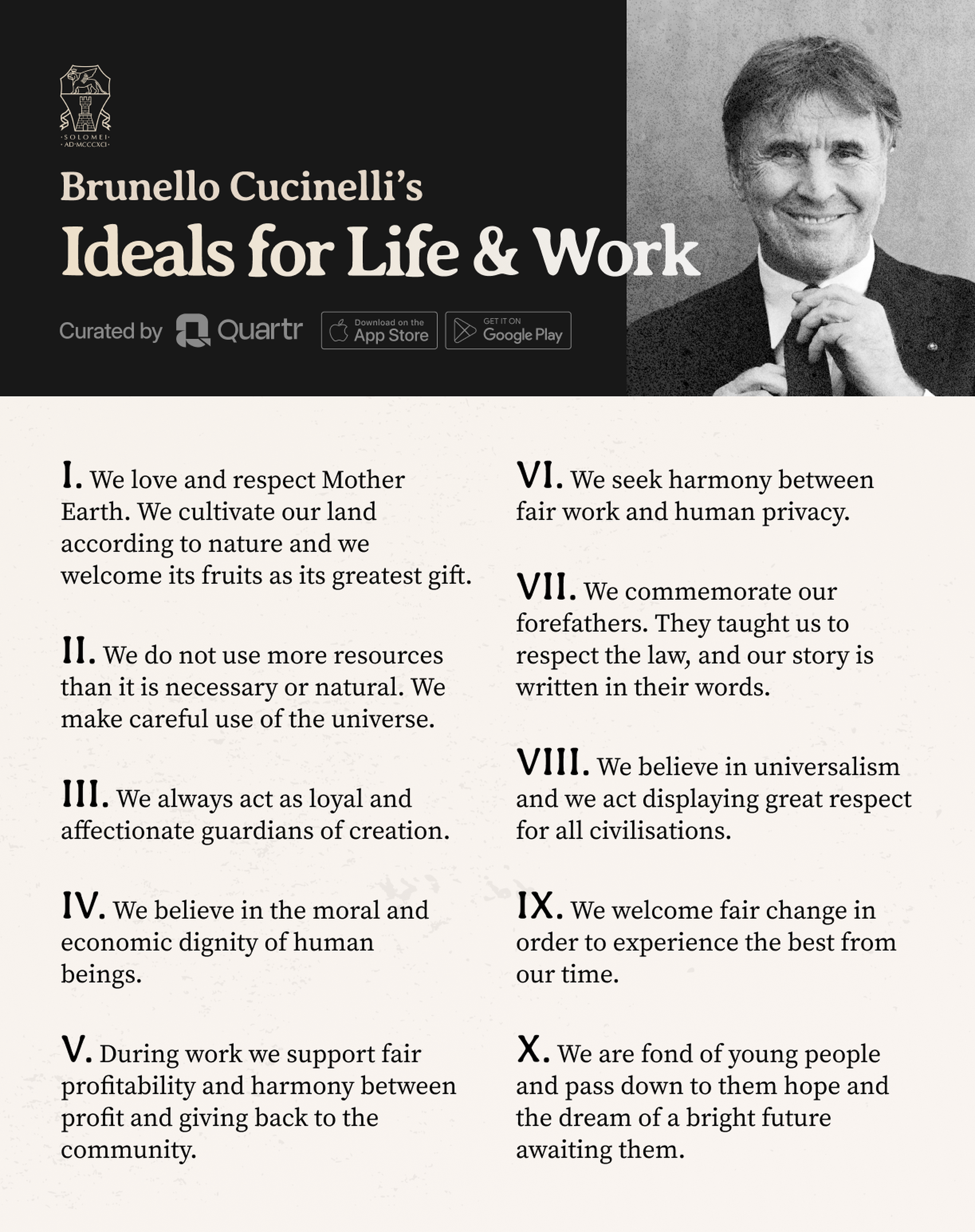 Brunello Cucinelli's Ideals for Life & Work