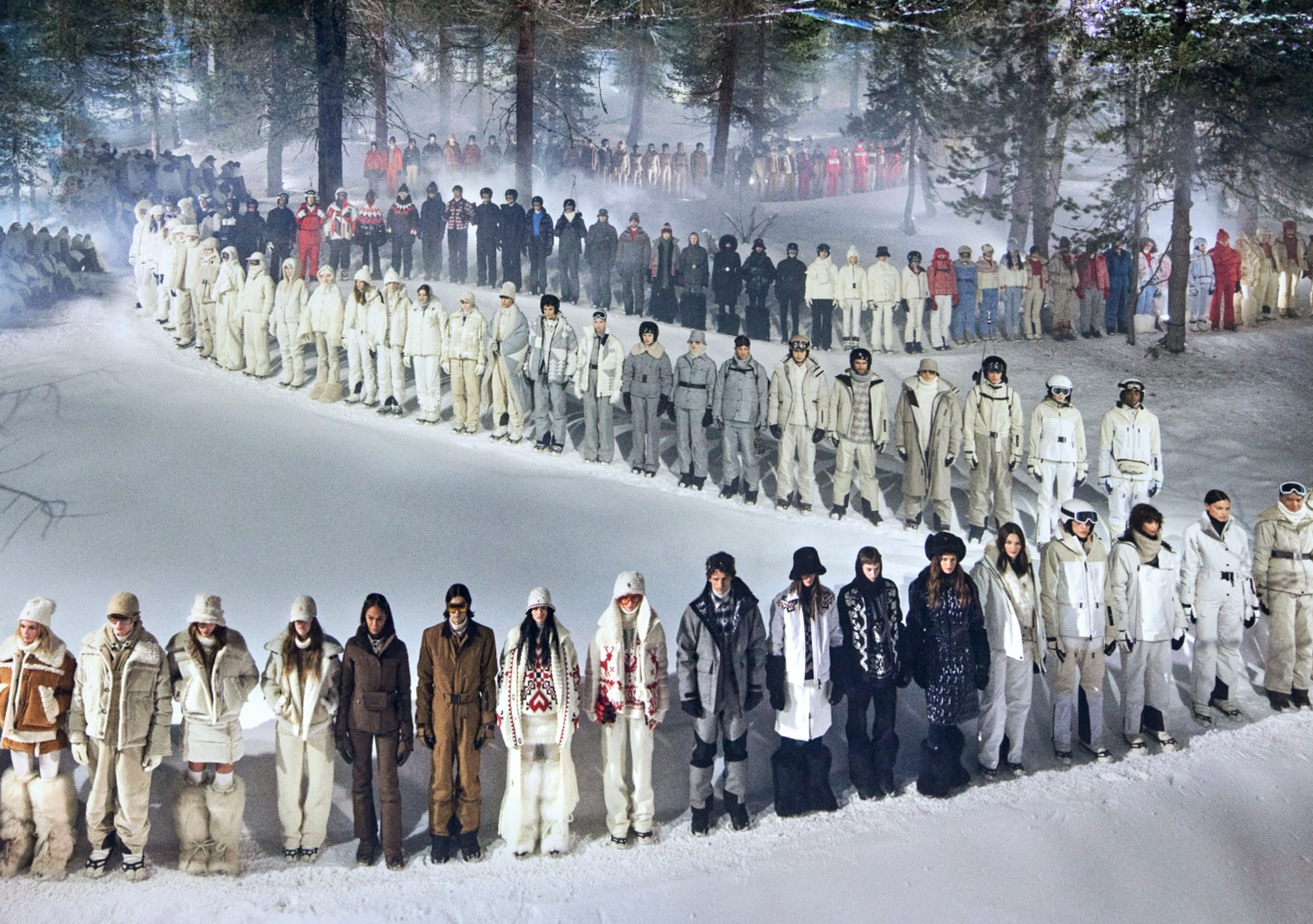 Moncler fashion show in St. Moritz, 2024