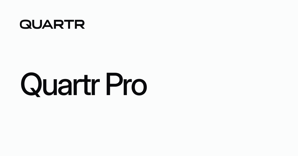 Quartr Pro website preview