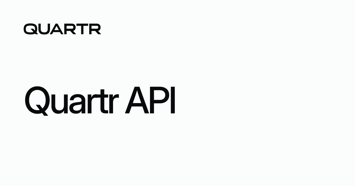 Live earnings data & transcripts, structured for AI | Quartr API