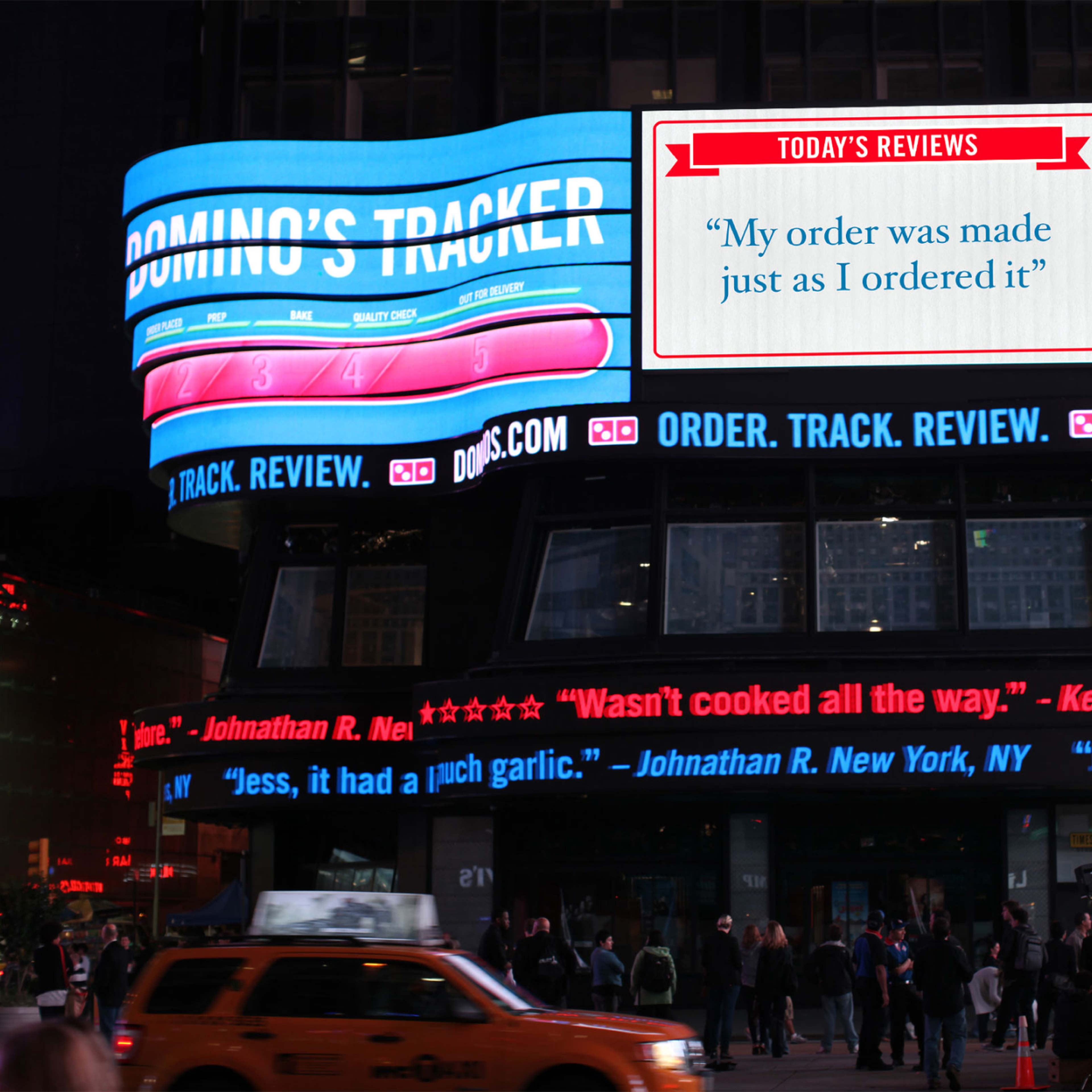 dominos pizza tracker times square