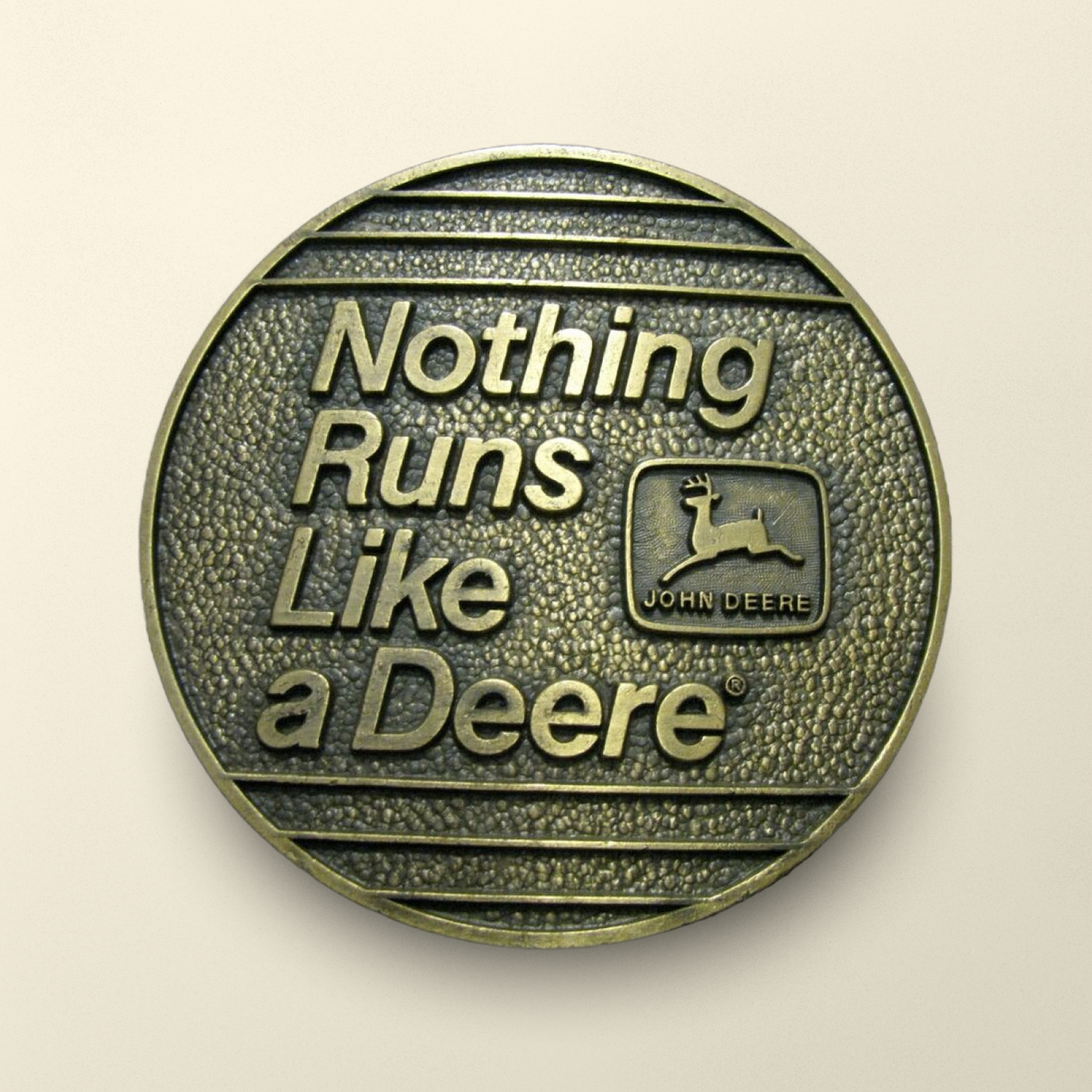 Deere Company: Classic Belt Buckle, Nothing runs like a Deere