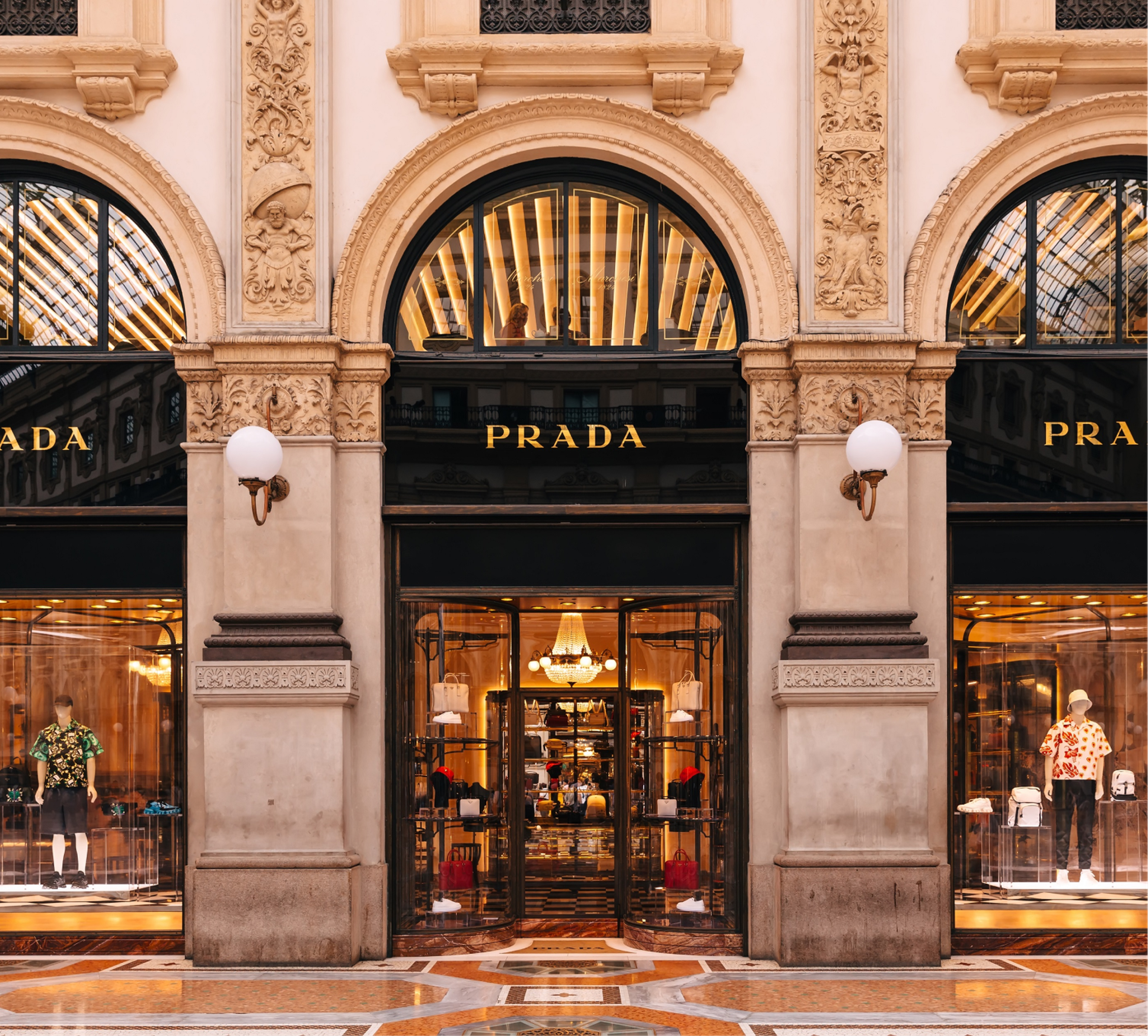 Prada's flagship store in Galleria Vittorio Emanuele II.