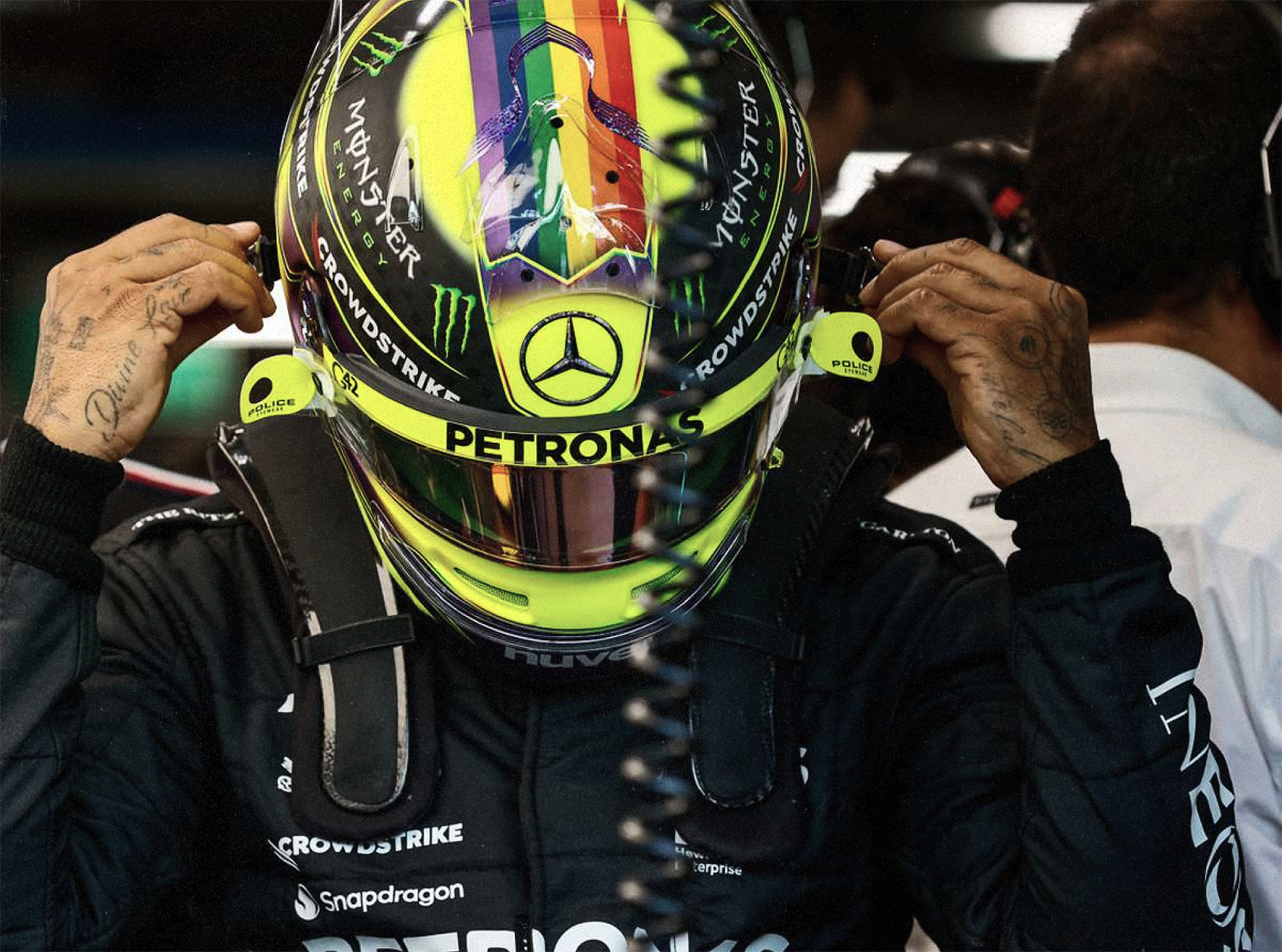 Monster Beverage sponsoring F1 driver Lewis Hamilton