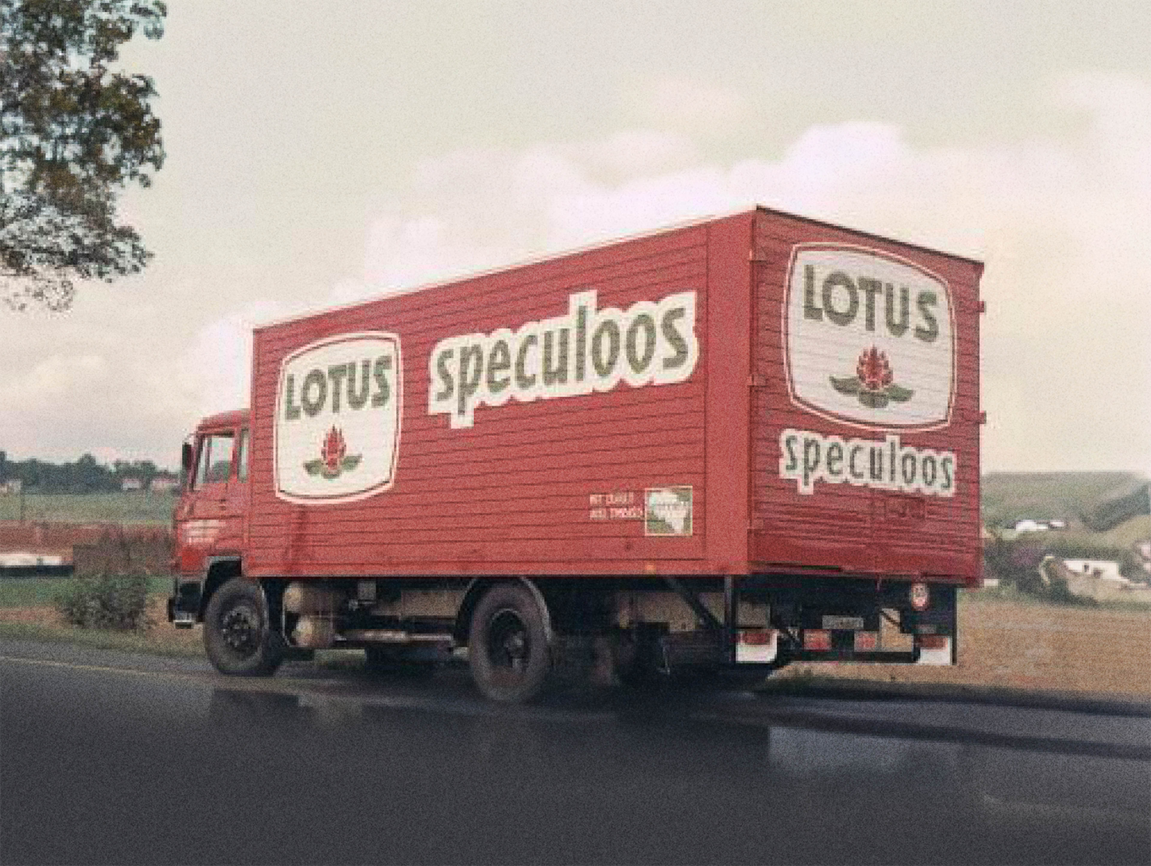 Lotus Bakeries truck on the road