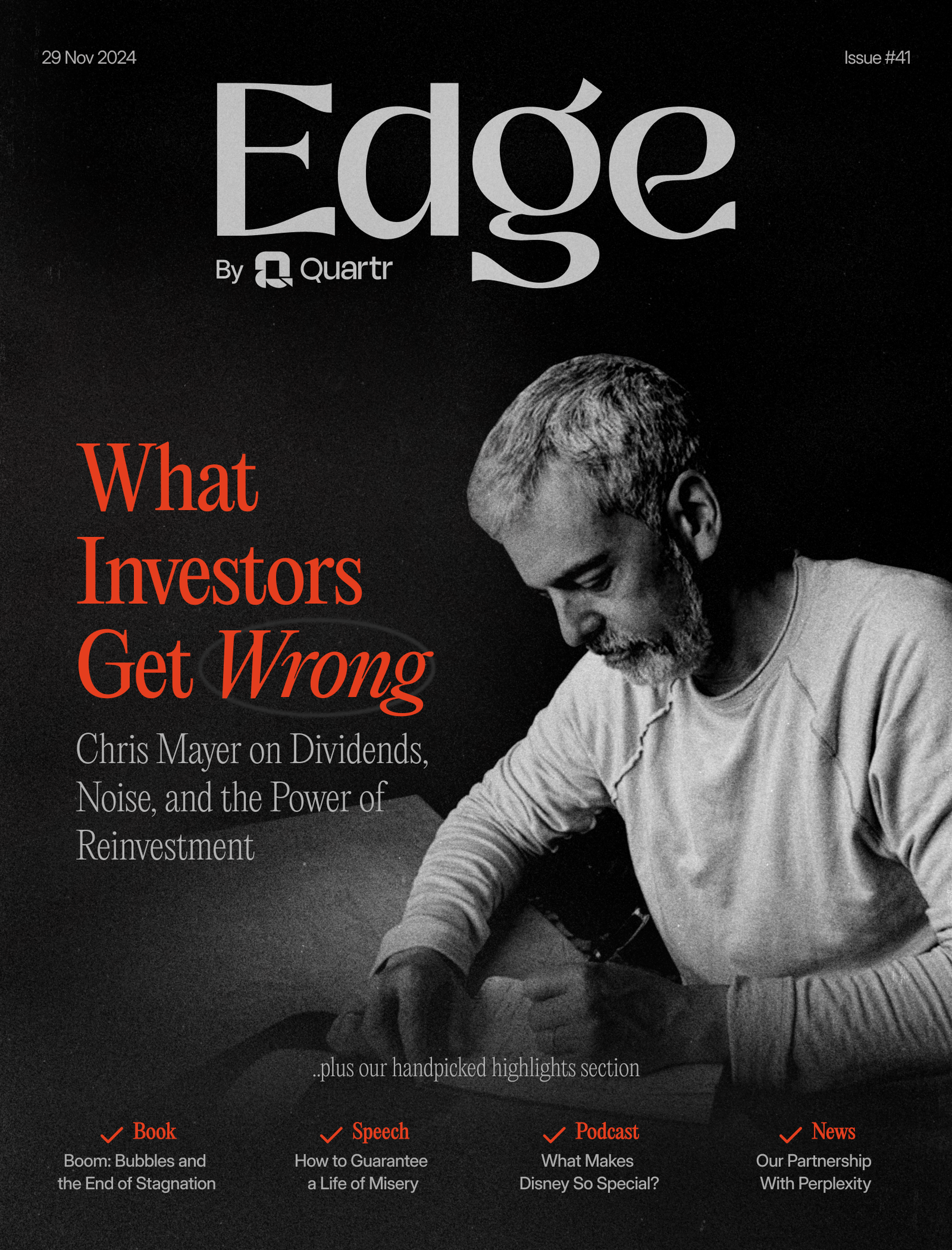 Edge Issue #41: Cover photo featuring Chris Mayer, author of 100 baggers