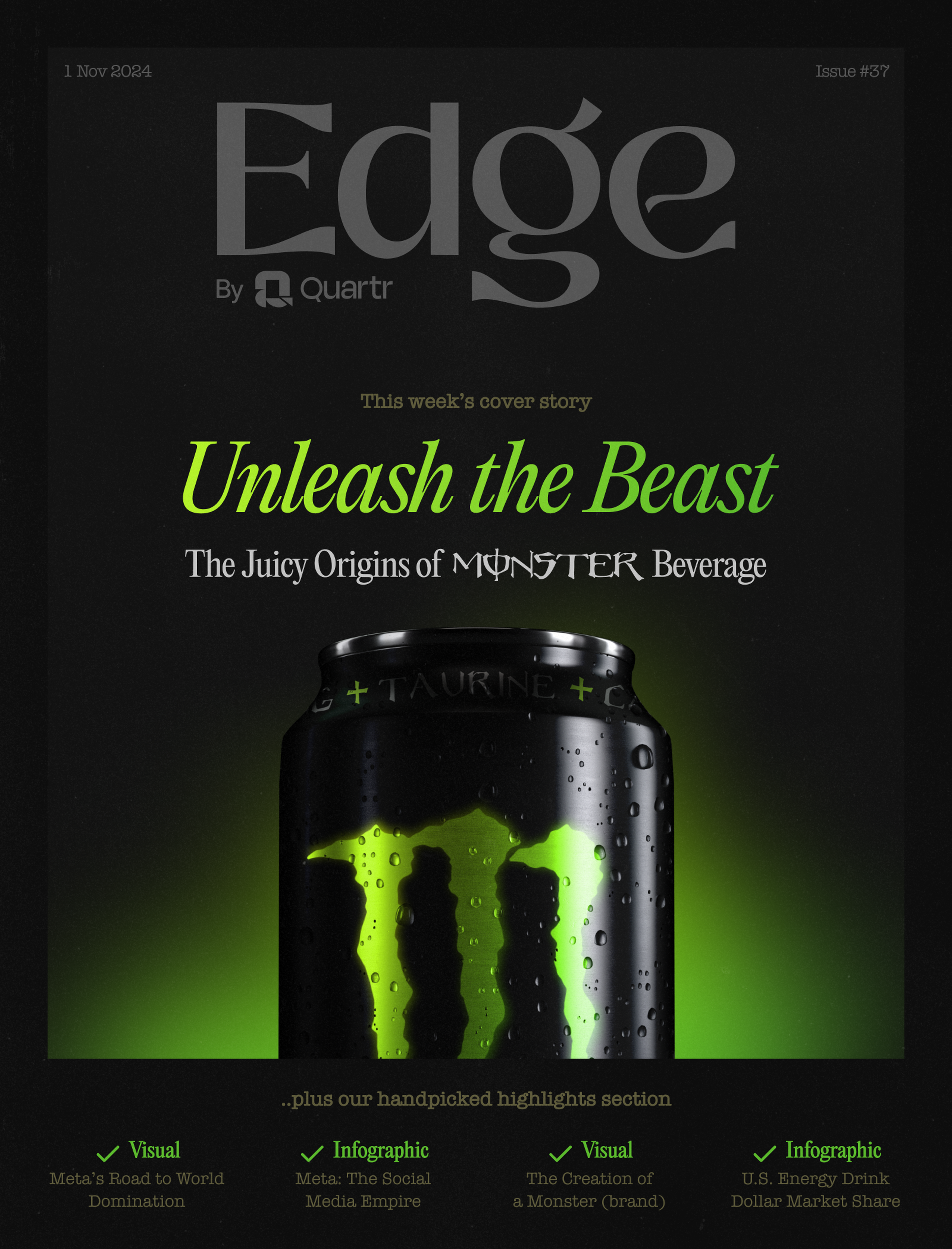 Edge #37 Cover: Monster, $MNST, Unleash the Beast