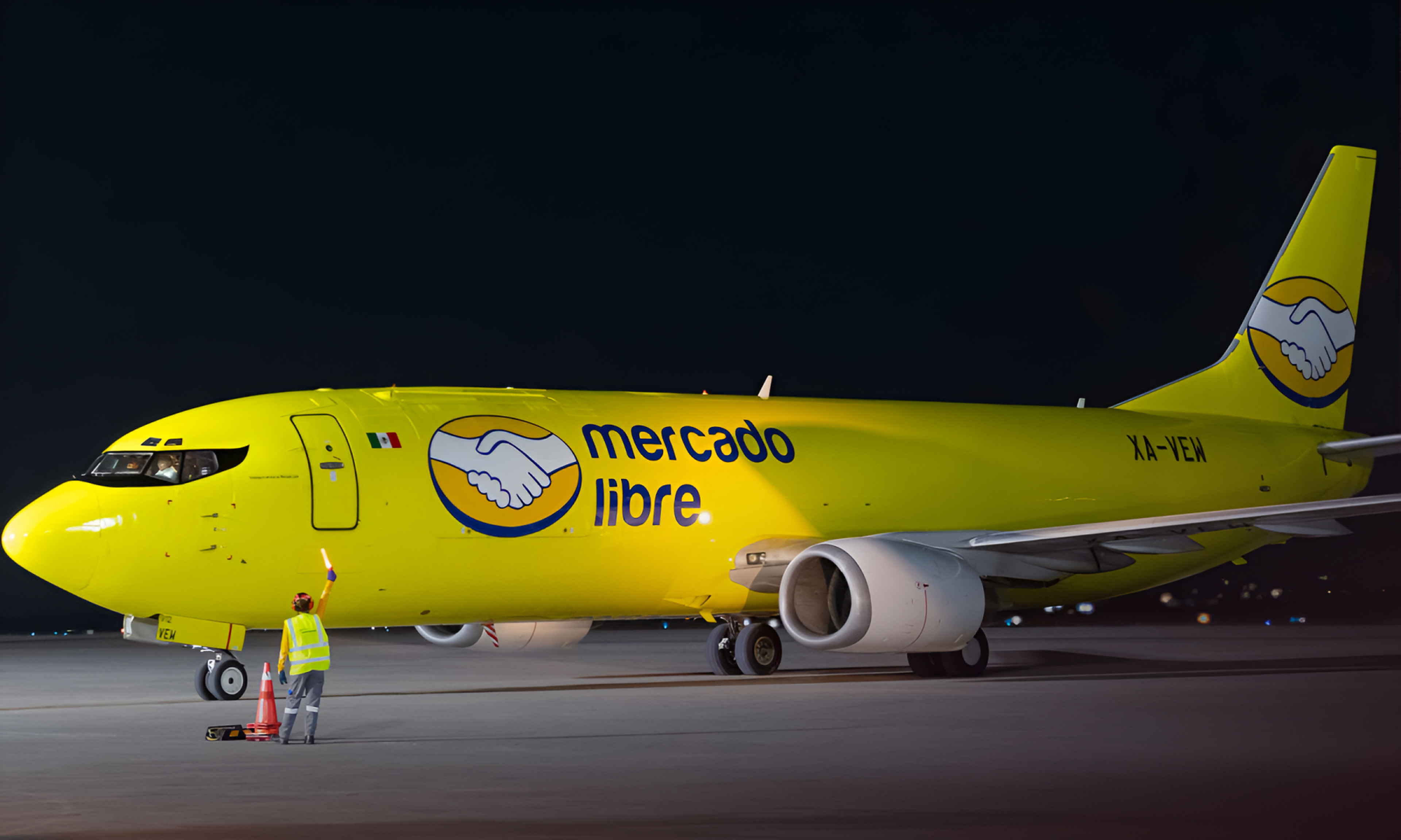 One of Mercado Libre's in-house operated Boeing 737