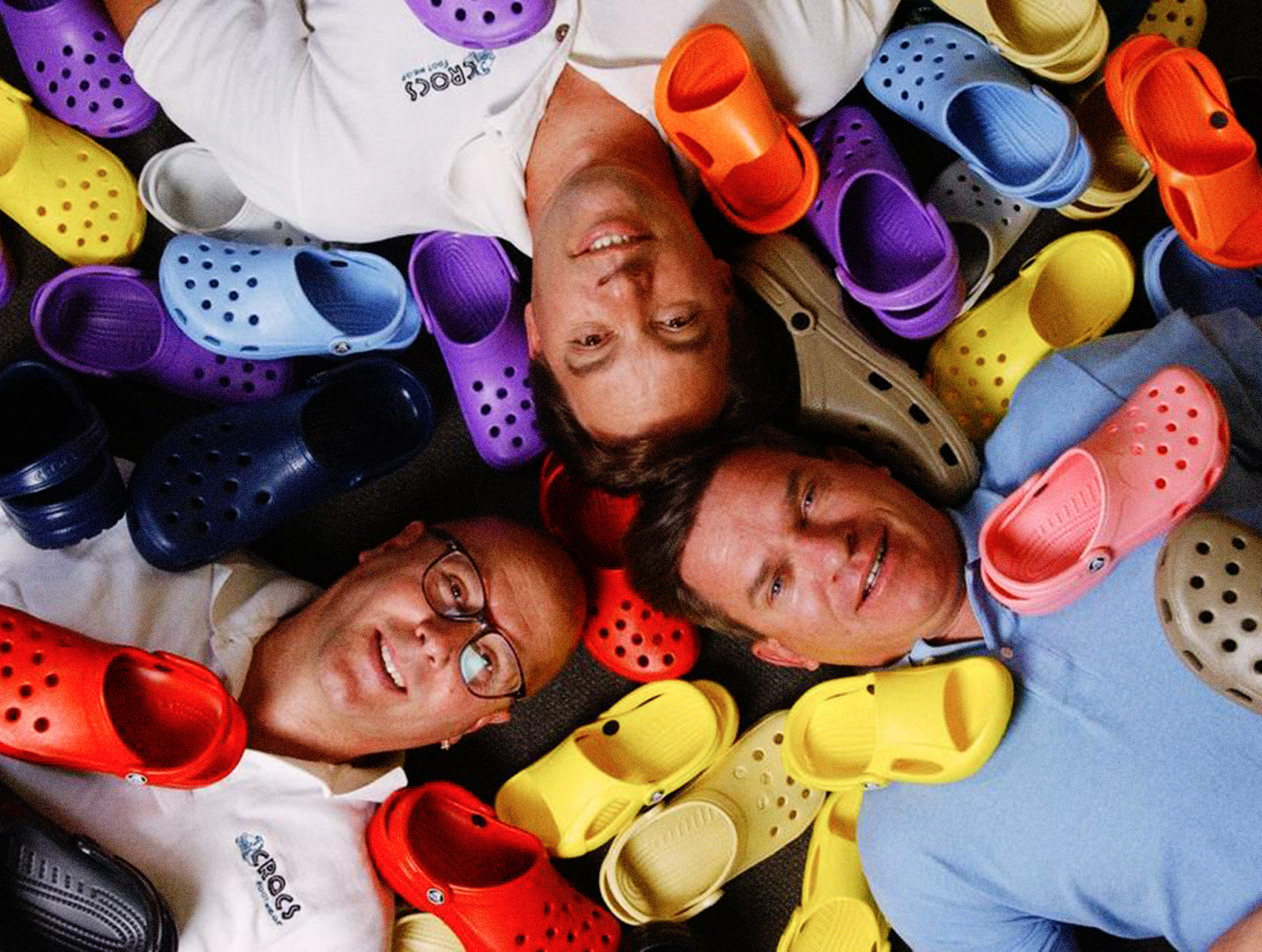 Crocs' three founders, Scott Seamans, George Boedecker Jr., and Lyndon “Duke” Hanson