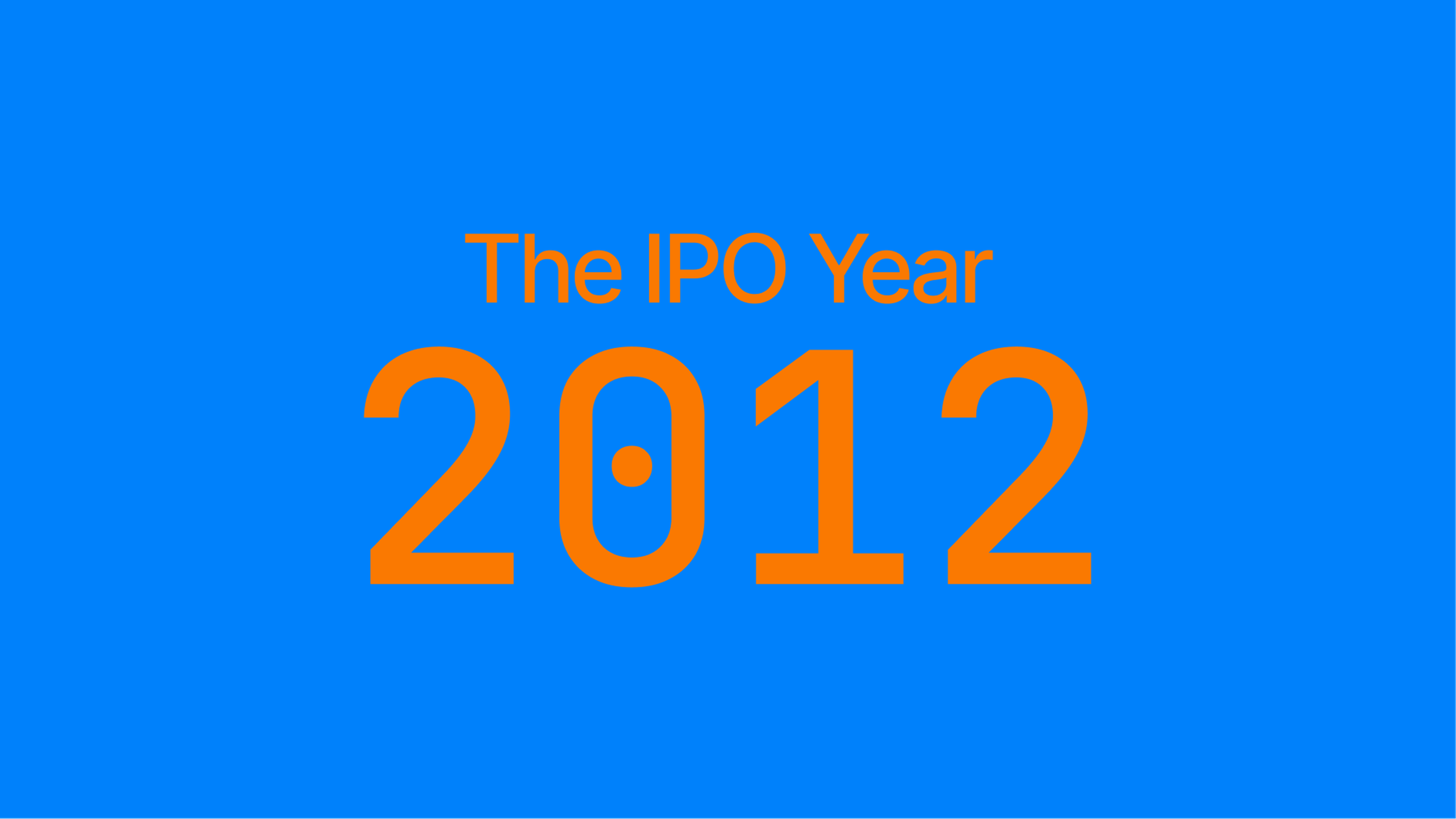 IPO's in 2012