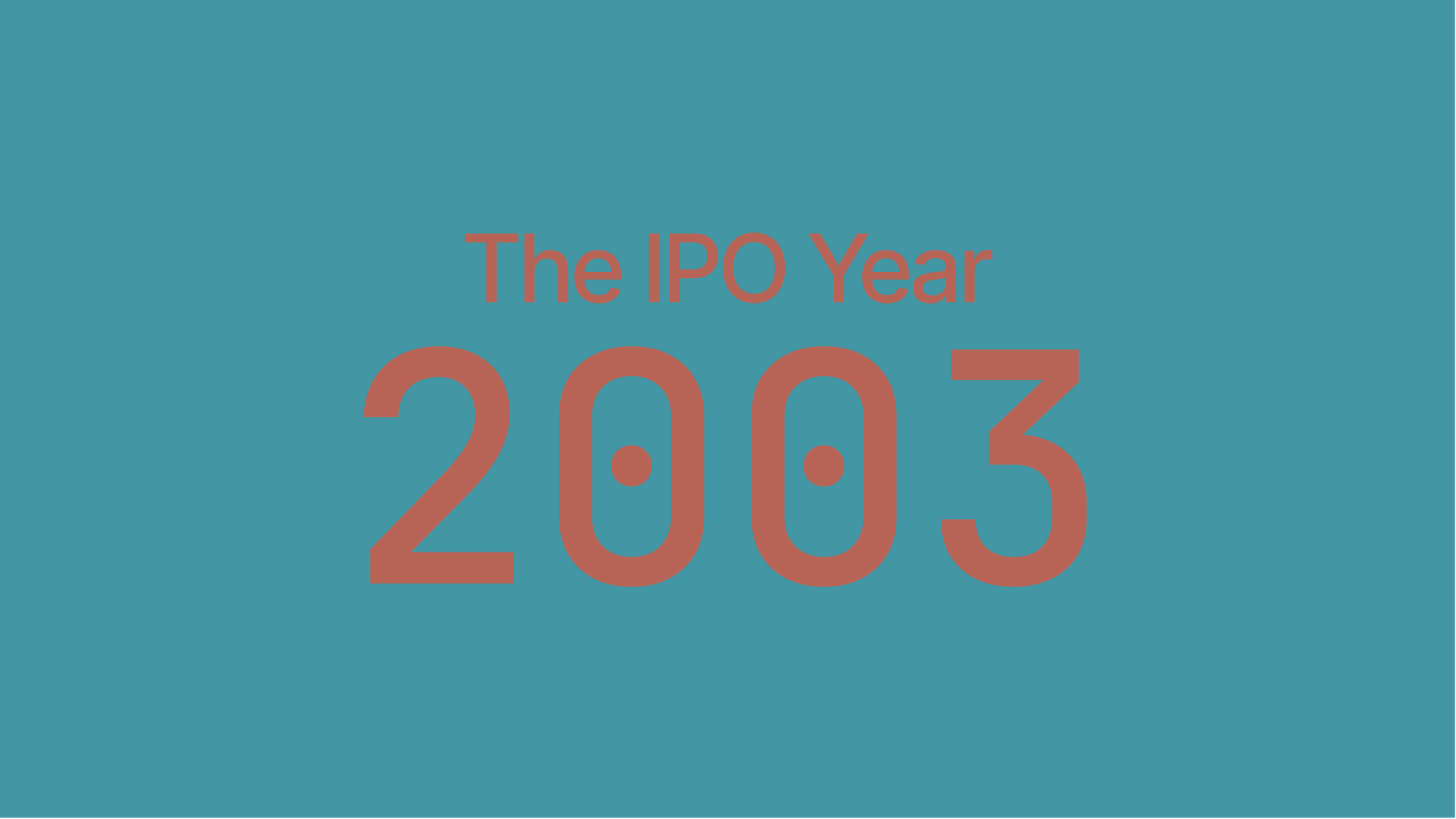 Initial Public Offerings - IPOs in 2003