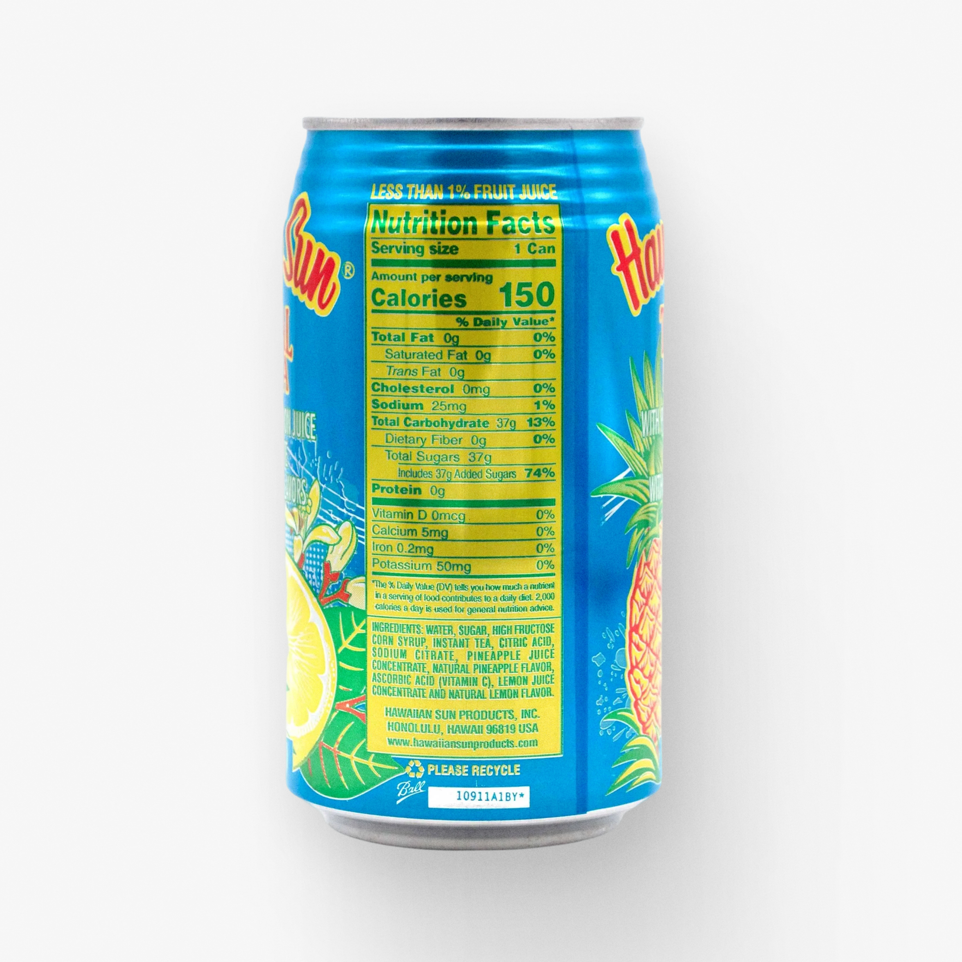 A Hawaiian Sun can, produced in Hawaii with a legacy 206-end design