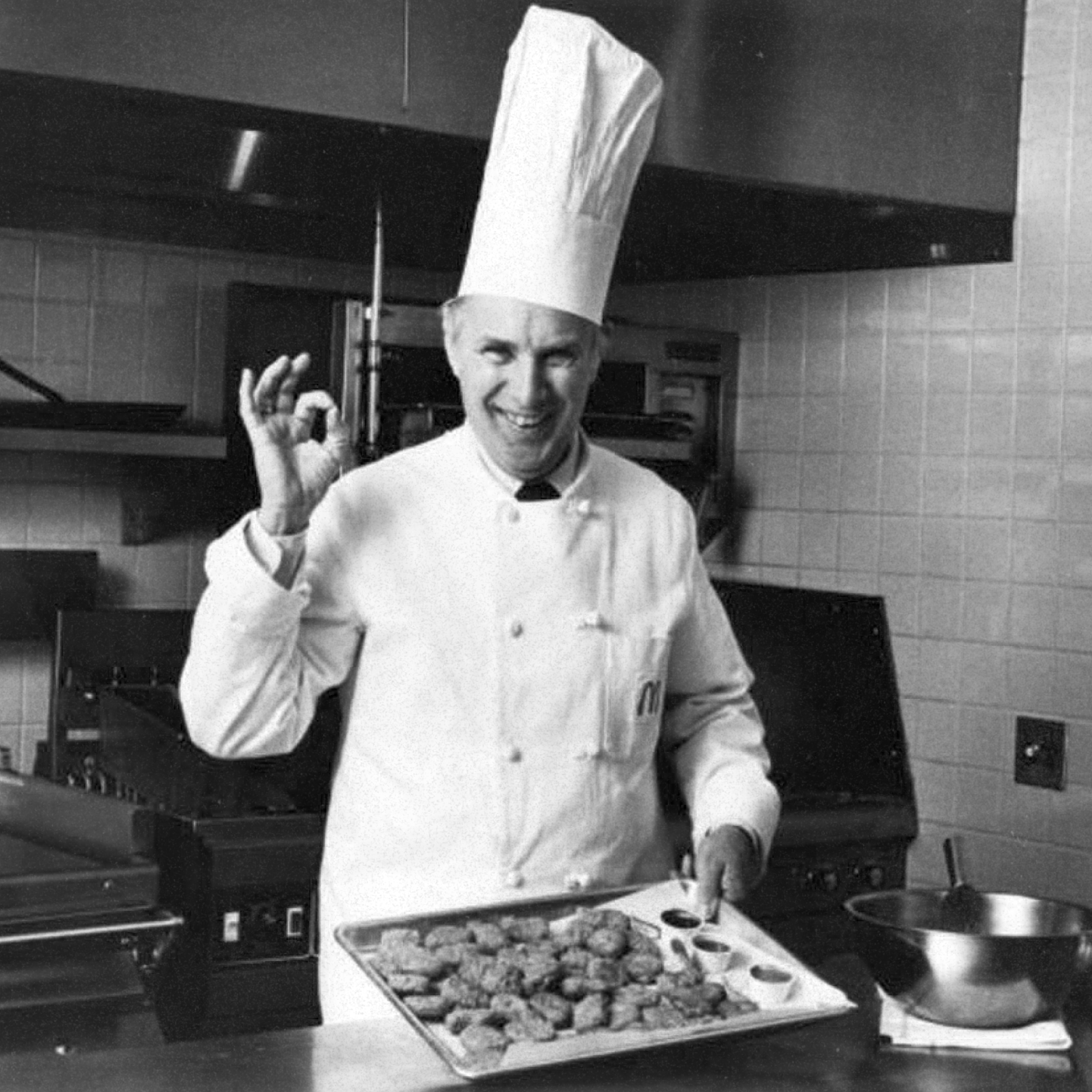 Rene Arend in McDonald's test kitchen