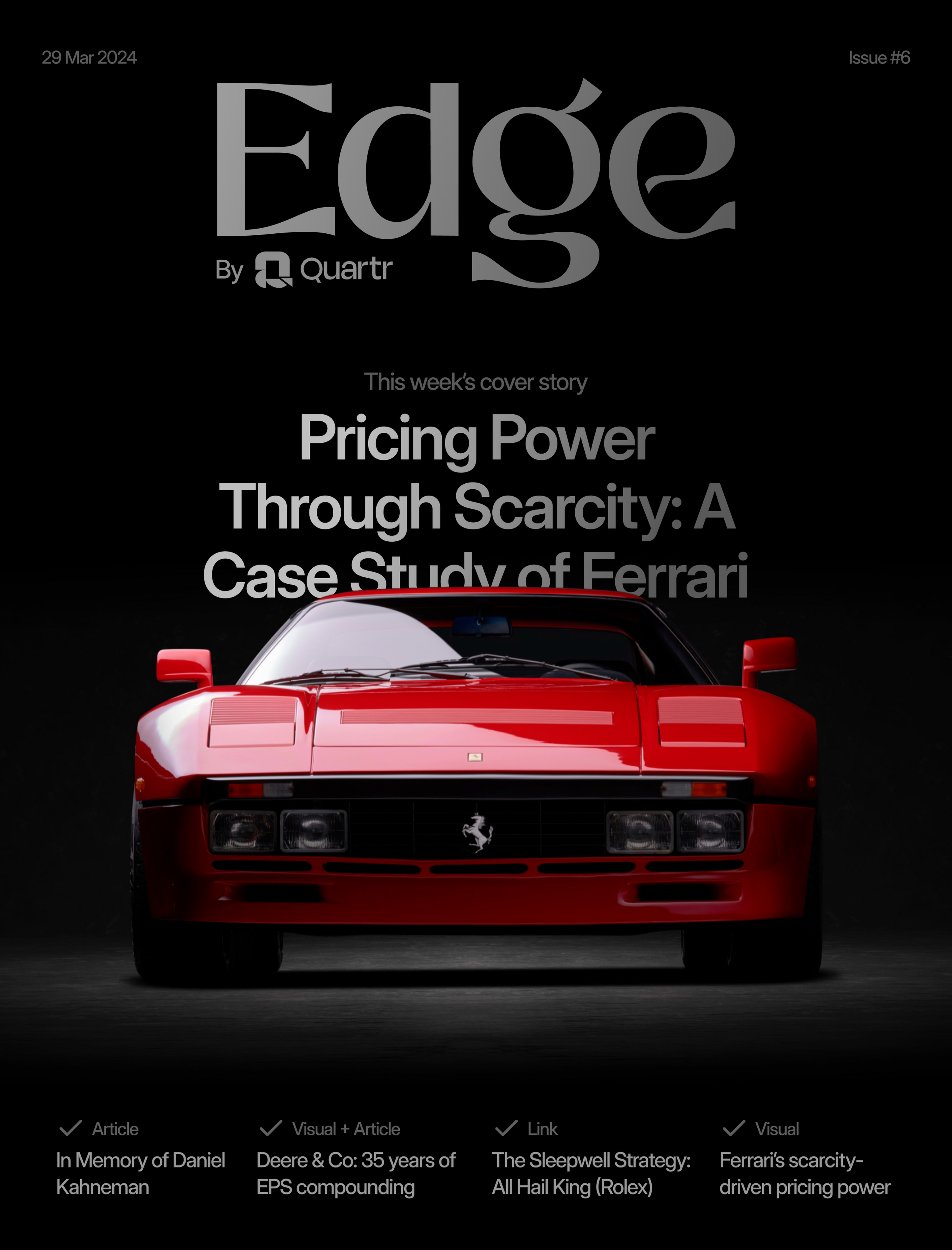 Cover to Edge #6: Pricing power through scarcity with Ferrari