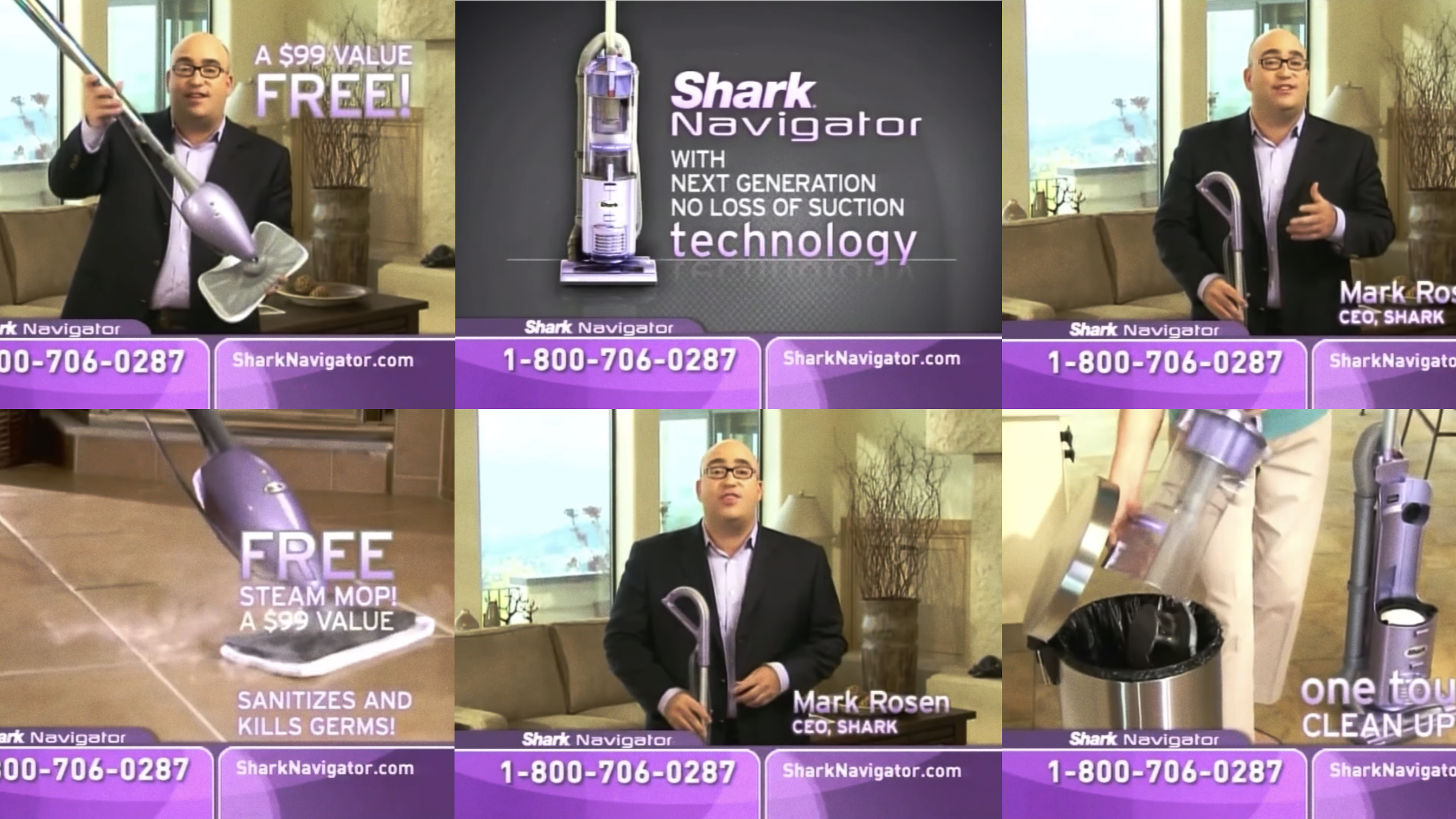 The Shark Navigator infomercial, featuring founder Mark Rosenzweig
