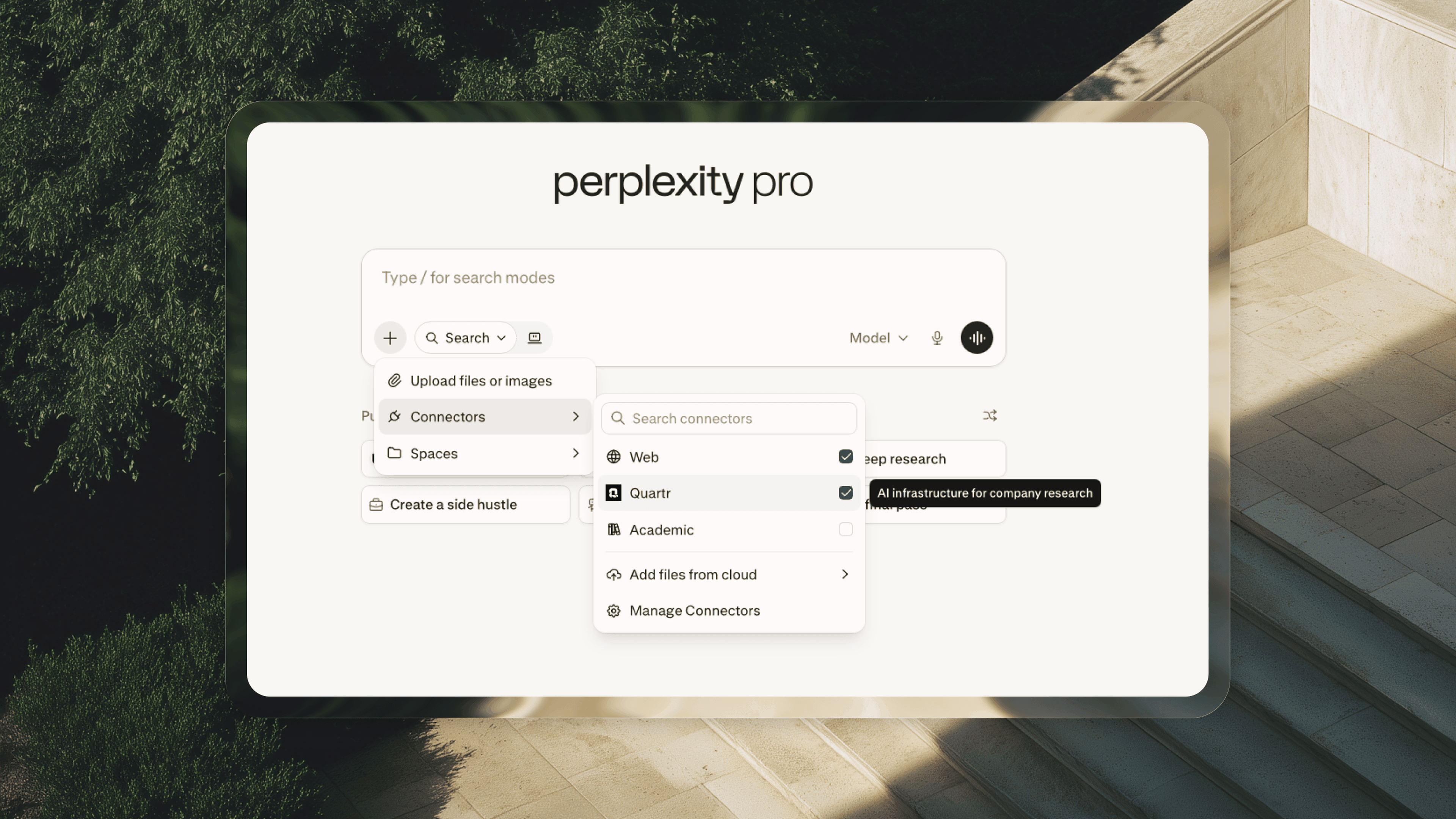How to enable Quartr MCP in Perplexity
