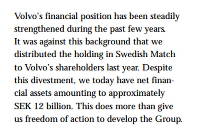 Volvo financial statements