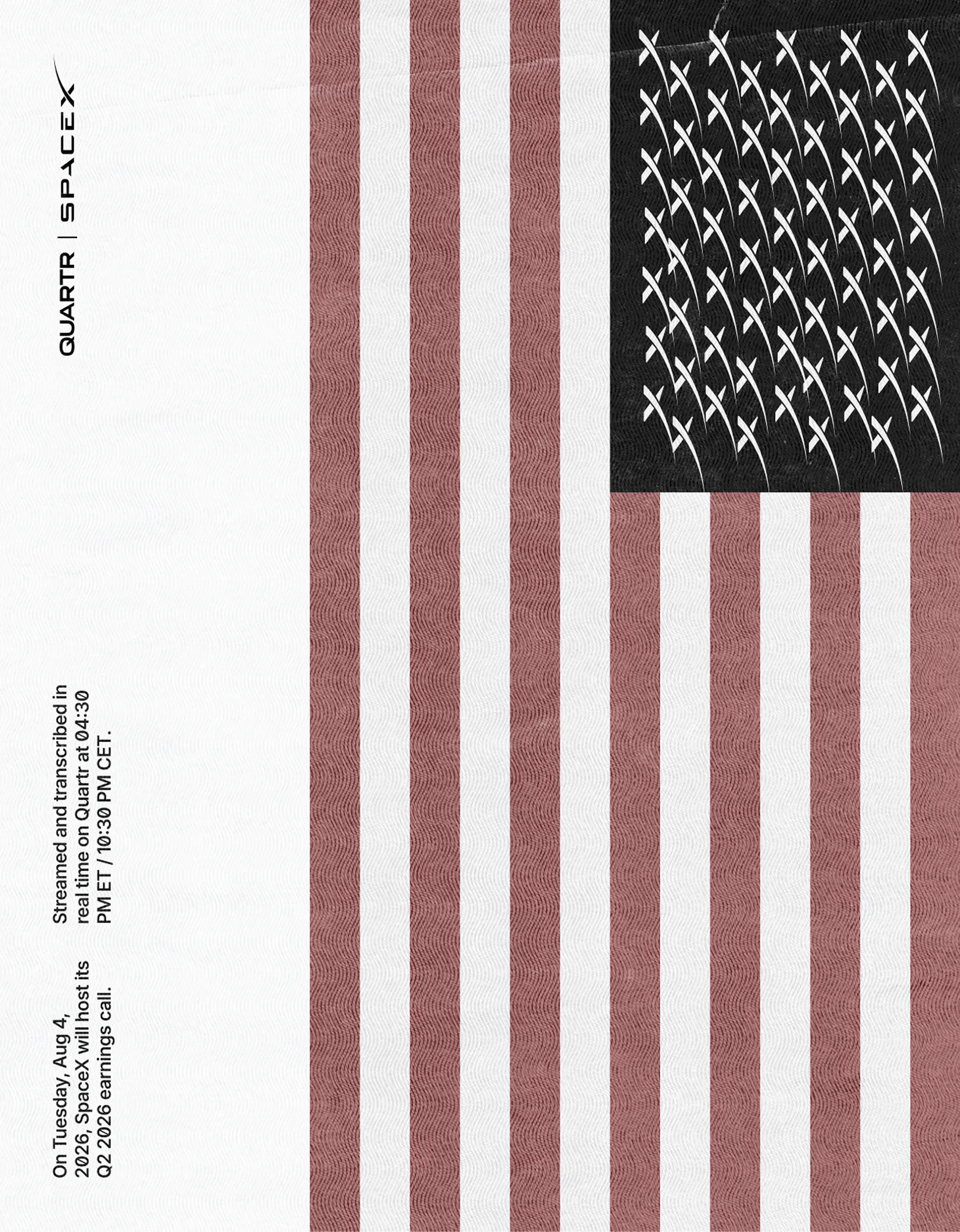 SpaceX Q2 2026 earnings call poster