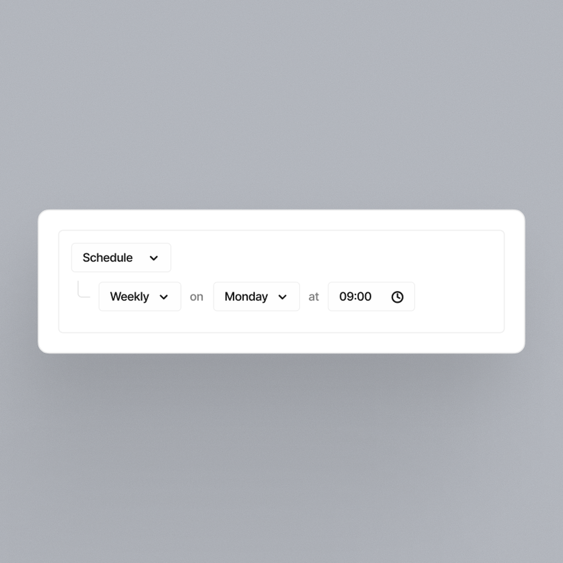 An automation scheduled to run weekly on Mondays at 09:00