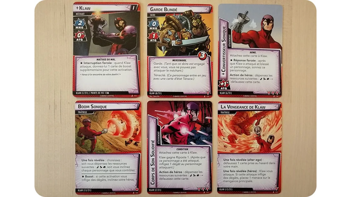 article Marvel Champion - decks Klaw