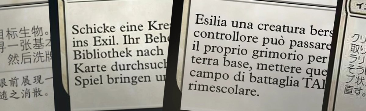 article reconnaitre la langue d'une carte magic bandeau