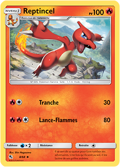 article pokémon carte reptincel