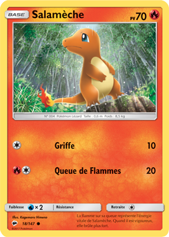 article pokémon carte salamèche