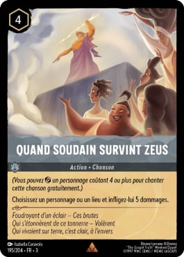 carte quand soudain survint zeus lorcana