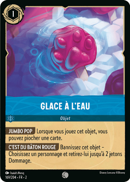 carte glace à l'eau lorcana