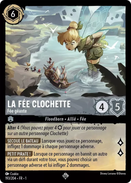 carte la fée clochette acier lorcana