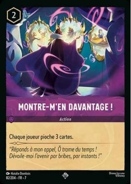 carte montre m'en davantage lorcana