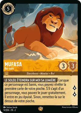 carte mufasa lorcana