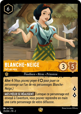 carte blanche-neige lorcana