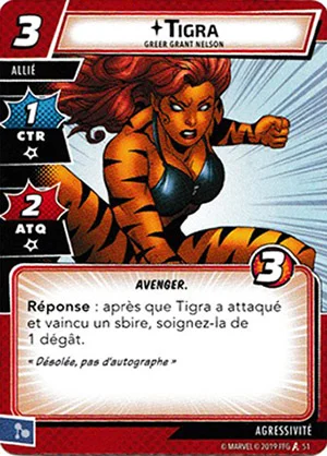 article marvel champion carte "tigra"