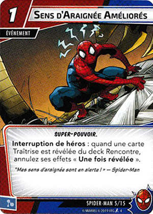 article marvel champion carte "sens d'araignée améliorés"