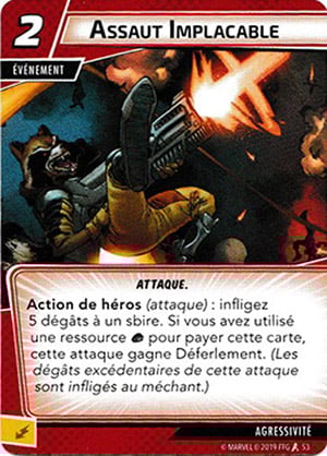 article marvel champion carte "assaut implacable"