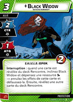 article marvel champion carte "black widow"